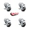 Service Caster 3 Inch Thermoplastic Rubber Wheel Swivel Bolt Hole Caster Set with Brake SCC SCC-BH20S314-TPRB-TLB-4 - alternate 2